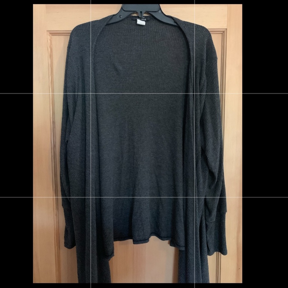 3x grey cardigan